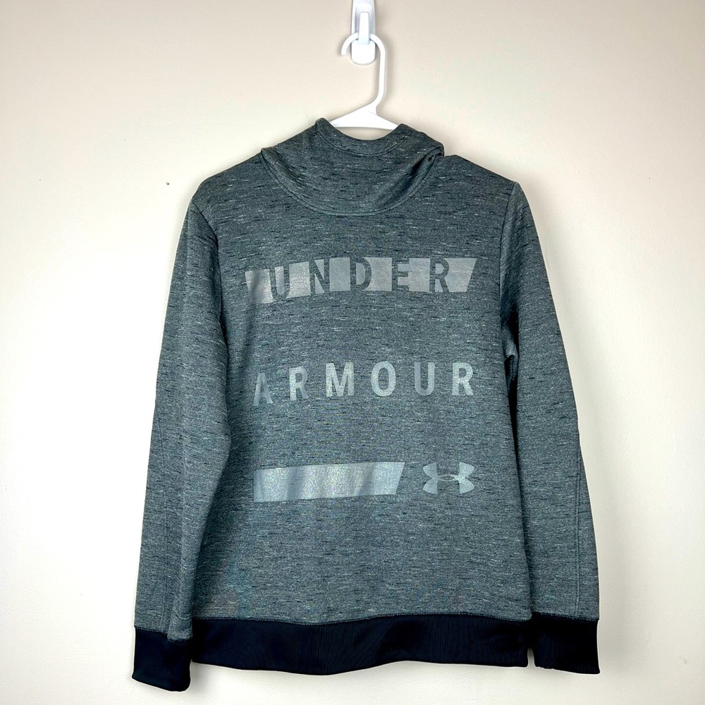 Women’s Under Armour Grey Logo Hoodie SZ M
